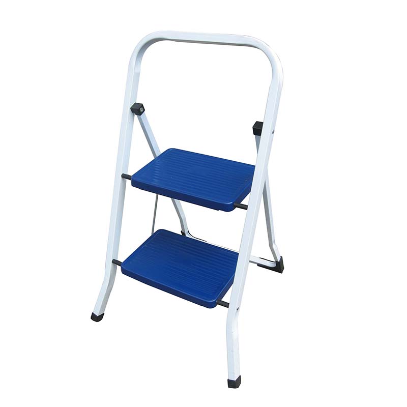 LF202-204 Steel Folding 2 3 4 Step Ladder Safety Non Slip Small Stool Ladders Kitchen DIY