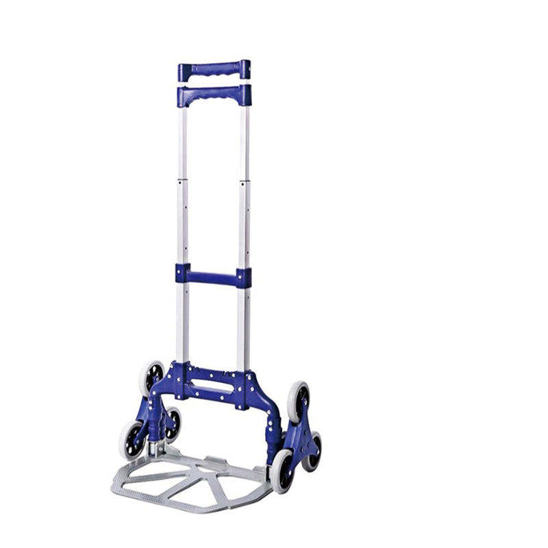 HT-8007   Stair Climbing Cart, Aluminum Alloy Portable Climbing Cart 6 Crystal Wheels All Terrain Stair Climbing Hand Truck
